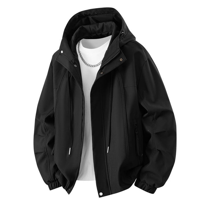 Men's Urban Tech Hoodie with weatherproof membrane, concealed zipper & elastic hem Hudson & Parker