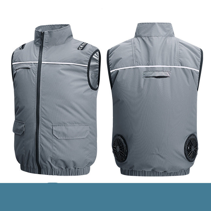 Unisex nan lightweight cooling work vest with integrated fans and external battery Hudson & Parker