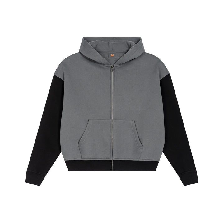 Men's Colorblock Style Zip-Up Hoodie in French Terry with Kangaroo Pocket Hudson & Parker