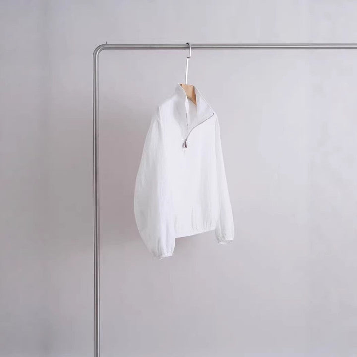 Unisex lightweight short zip anorak with stand-up collar Hudson & Parker
