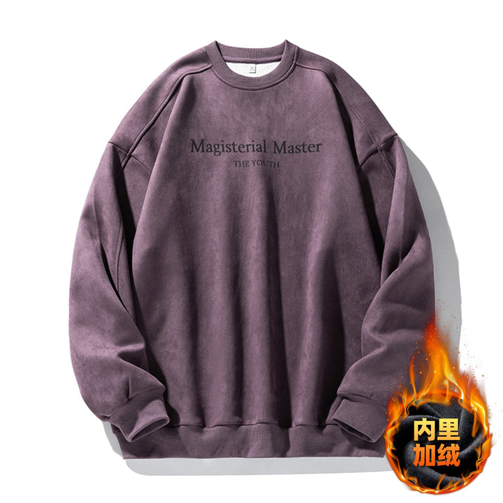 Unisex Oversize Sweatshirt with velvety fleece look and tonal front print Hudson & Parker