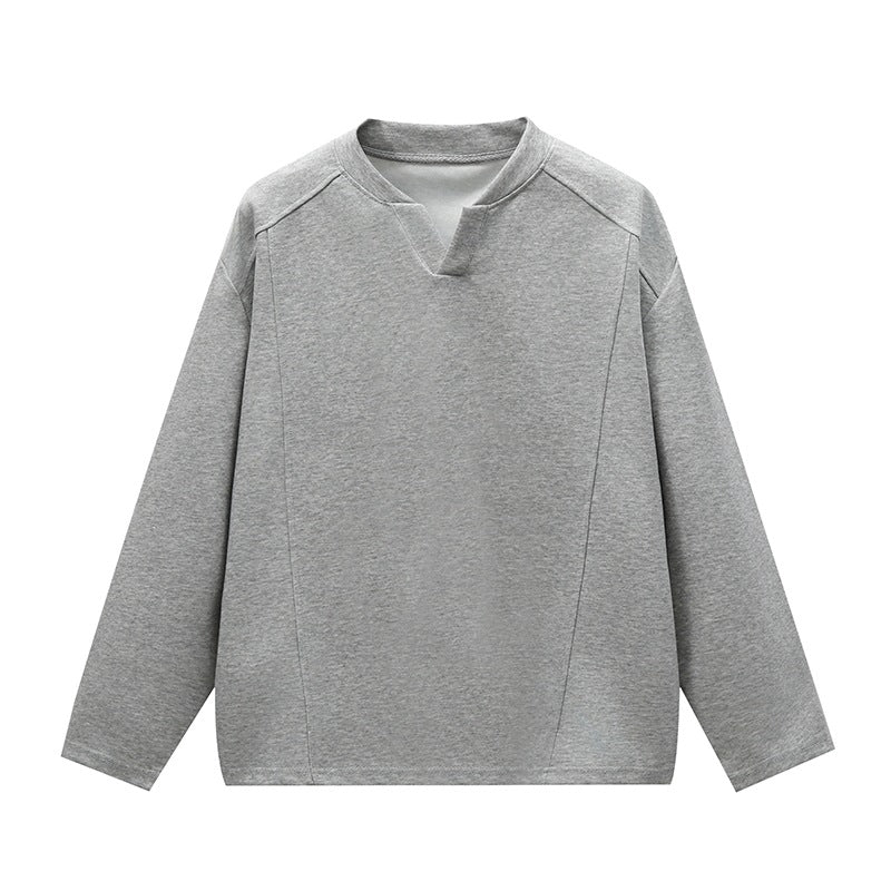 Unisex Oversize Round Neck Sweatshirt with Raglan Seams and Fine Texture Hudson & Parker