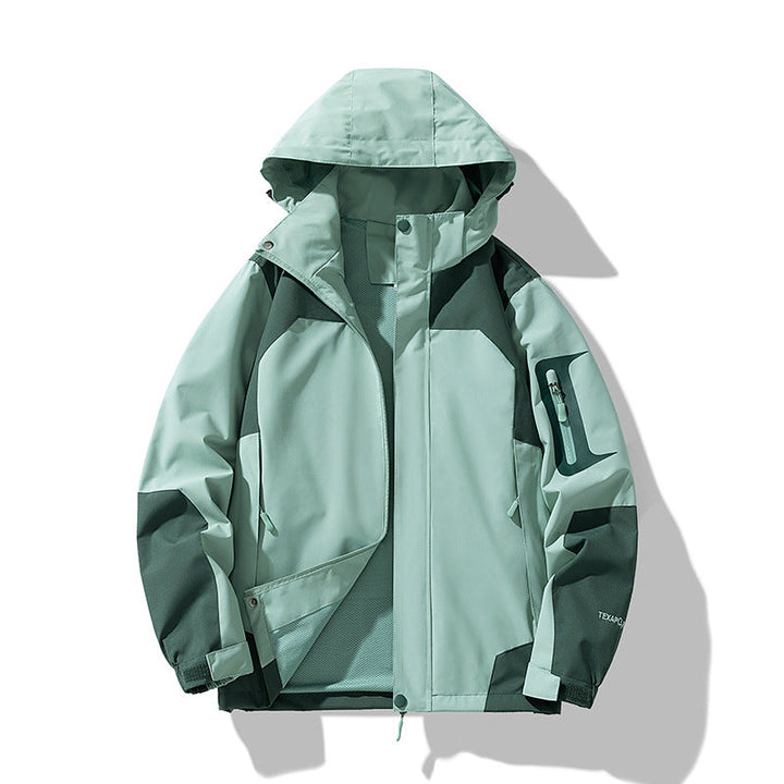 Men's Technical Outdoor Softshell Jacket with Hood, Arm Pocket and Mesh Lining Hudson & Parker