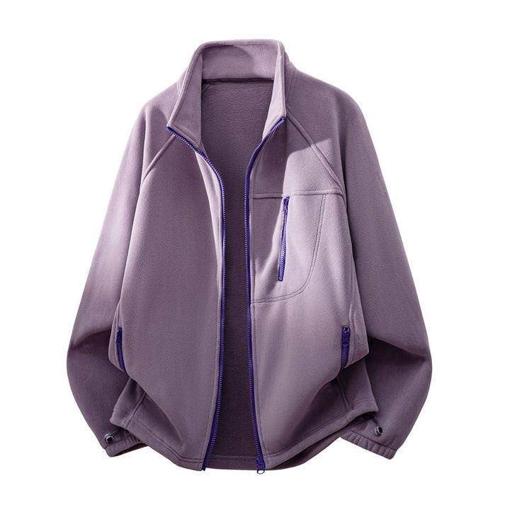 Unisex functional microfleece performance jacket with stand-up collar, chest zipper and ergonomic raglan sleeves Hudson & Parker Fashion