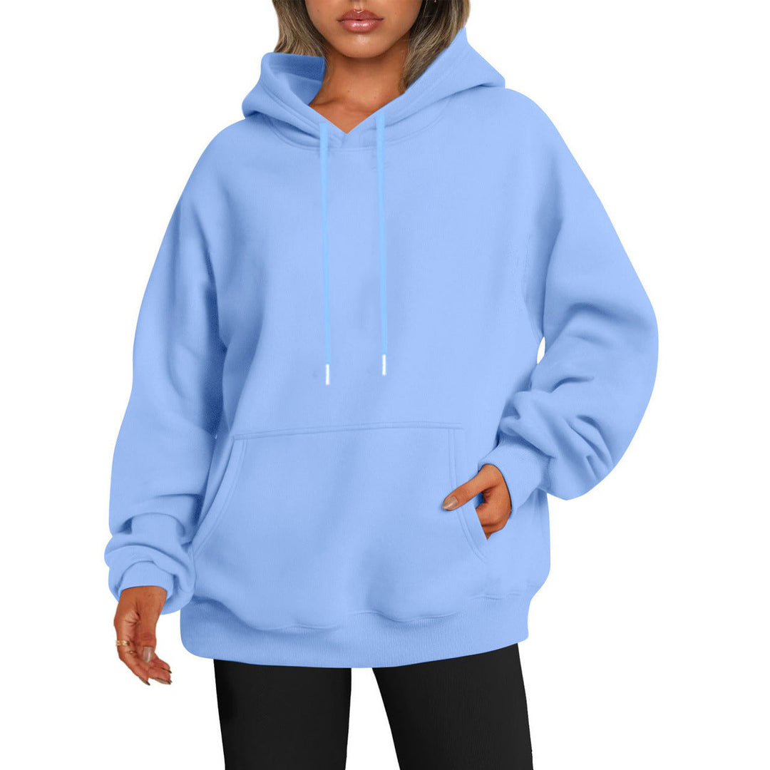Women’s oversized hoodie dress with kangaroo pocket, extended silhouette and soft French terry Hudson & Parker Fashion