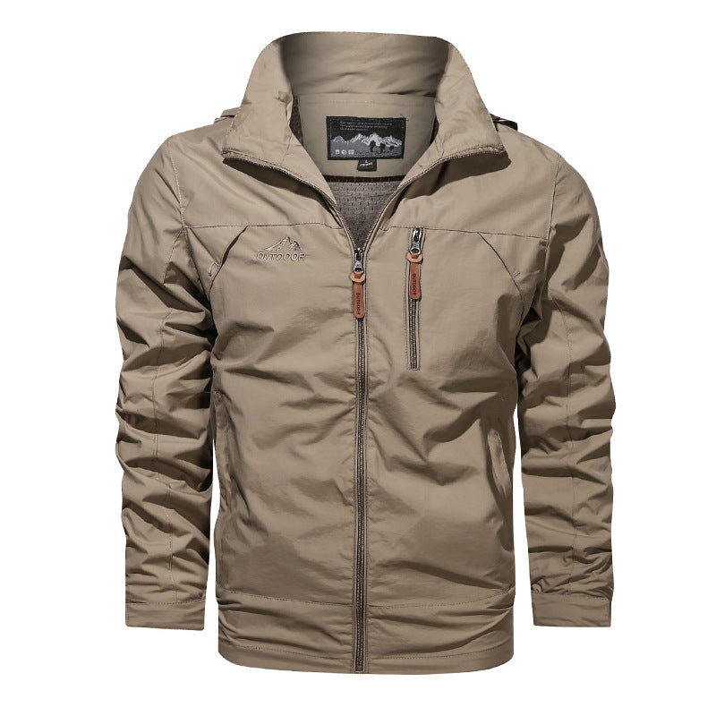 Men's lightweight outdoor jacket windbreaker with water-repellent coating and breathable mesh lining Hudson & Parker