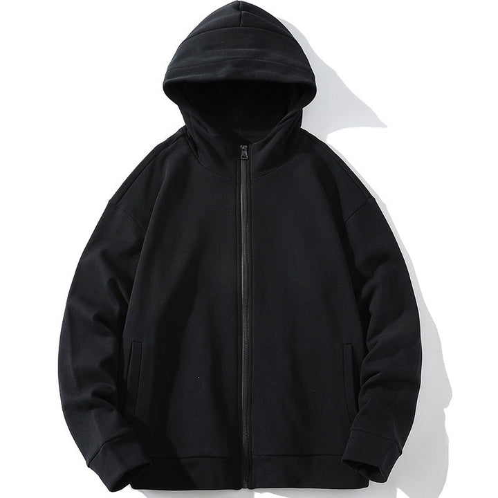 Unisex Oversize Hooded Zip Jacket made of soft fleece with a full zipper and side pockets Hudson & Parker