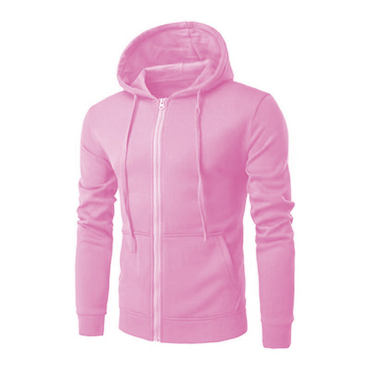 Men's slim-fit zip hoodie jacket with soft fleece lining and kangaroo pockets Hudson & Parker