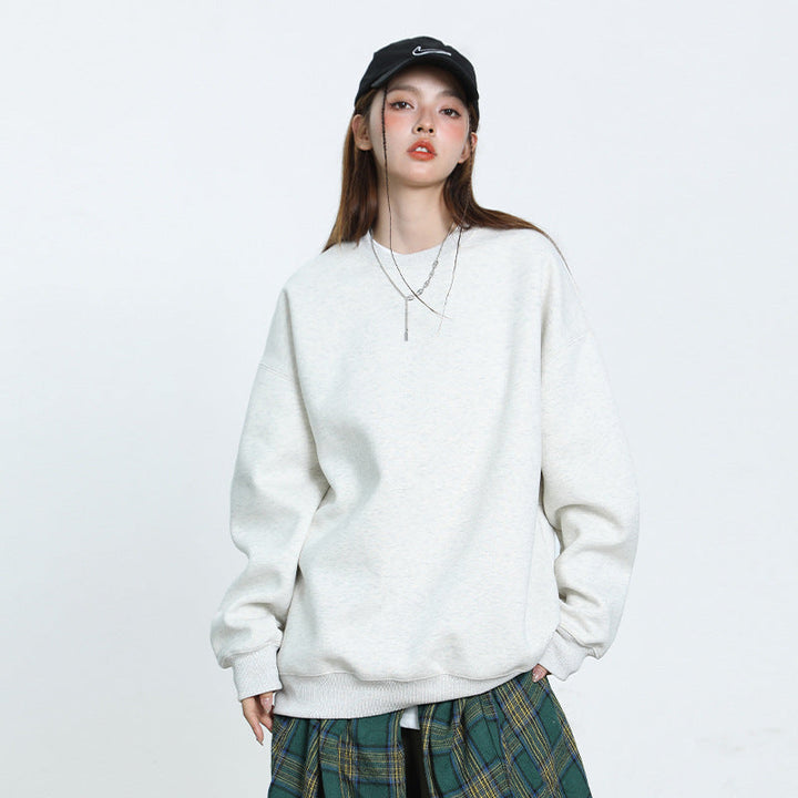 Unisex Oversize Sweatshirt with Round Neck and Wide Cuffs Hudson & Parker