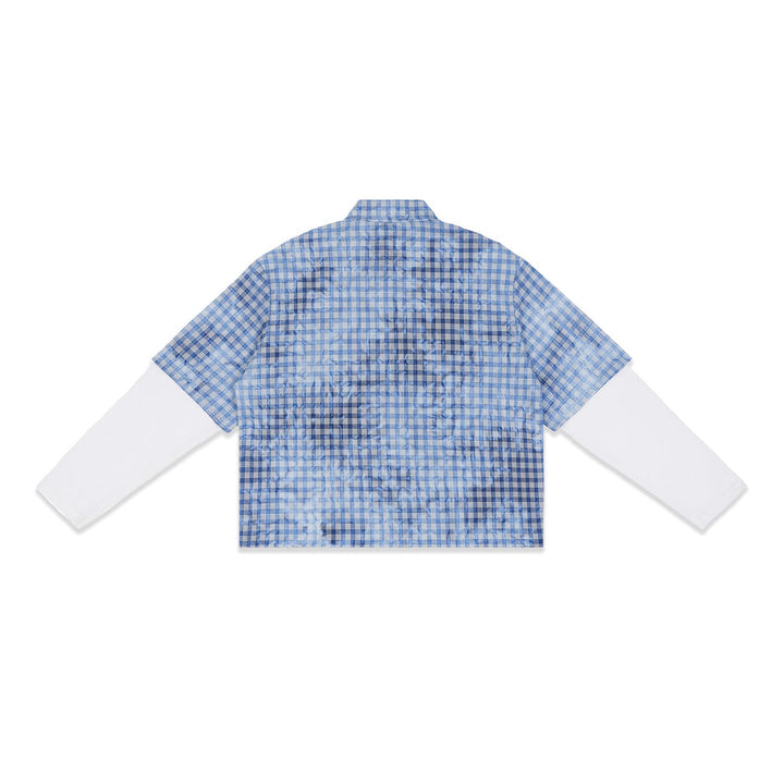 Men's Checkered Overshirt with Integrated Long Sleeve Layer Hudson & Parker