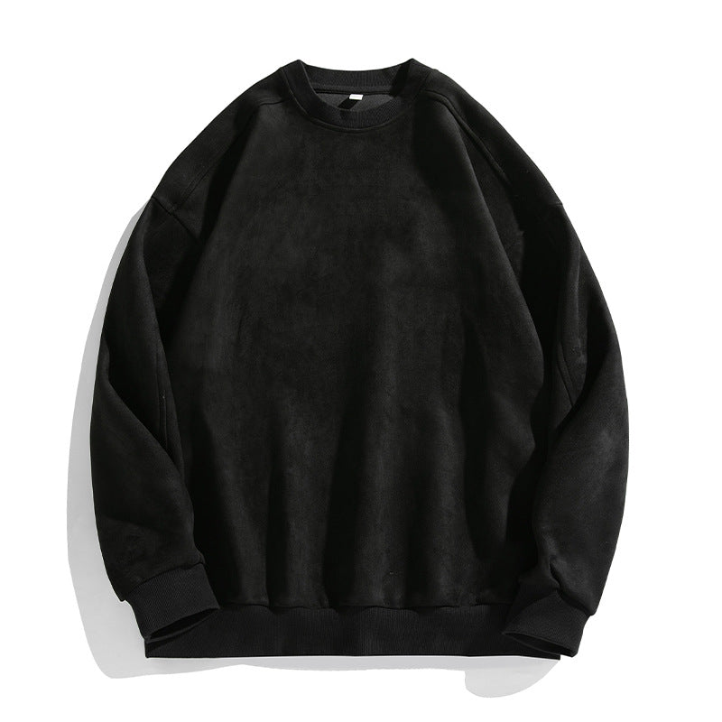 Unisex Purist Oversized Crew Neck Sweatshirt with Drop Shoulder and Brushed Inner Lining Hudson & Parker
