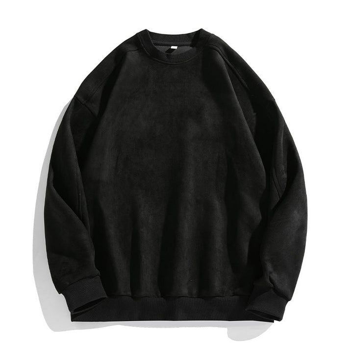 Unisex Purist Oversized Crew Neck Sweatshirt with Drop Shoulder and Brushed Inner Lining Hudson & Parker