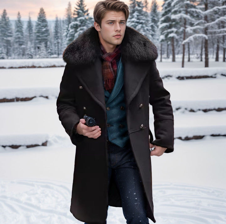 Men's Elegant Jacket with Faux Fur Collar Hudson & Parker