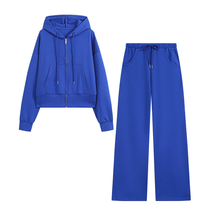 Women's Cropped Zip Hoodie with Hood, Kangaroo Pocket and Tailored Hem Hudson & Parker