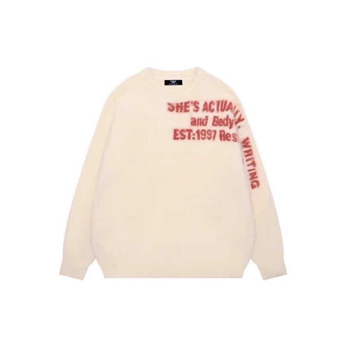 Women Casual Oversized Sweater with Graphic Print Hudson & Parker