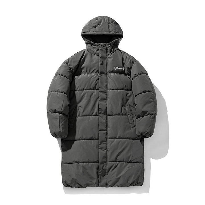Unisex Oversize longer quilted coat with hood and padded thermal insulation Hudson & Parker
