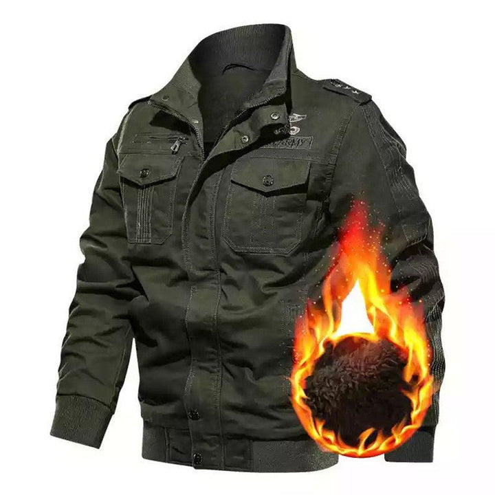 Men's thermal lined military field jacket with stand-up collar Hudson & Parker