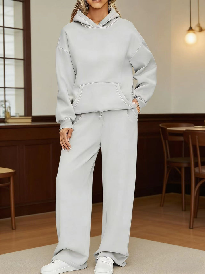 Women's cozy oversized hoodie and wide jogger pants set Hudson & Parker