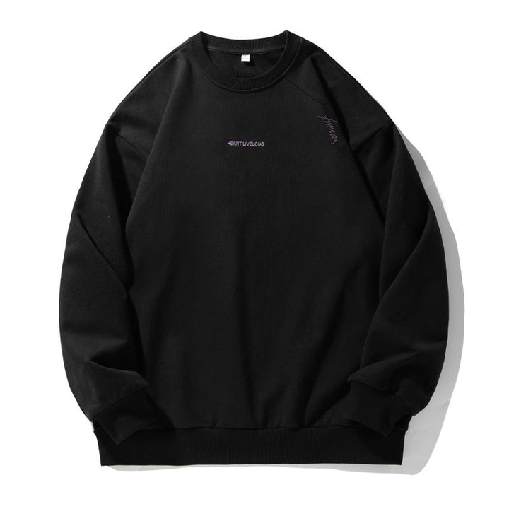 Unisex Oversize Round Neck Sweatshirt made of blend with fine chest embroidery Hudson & Parker