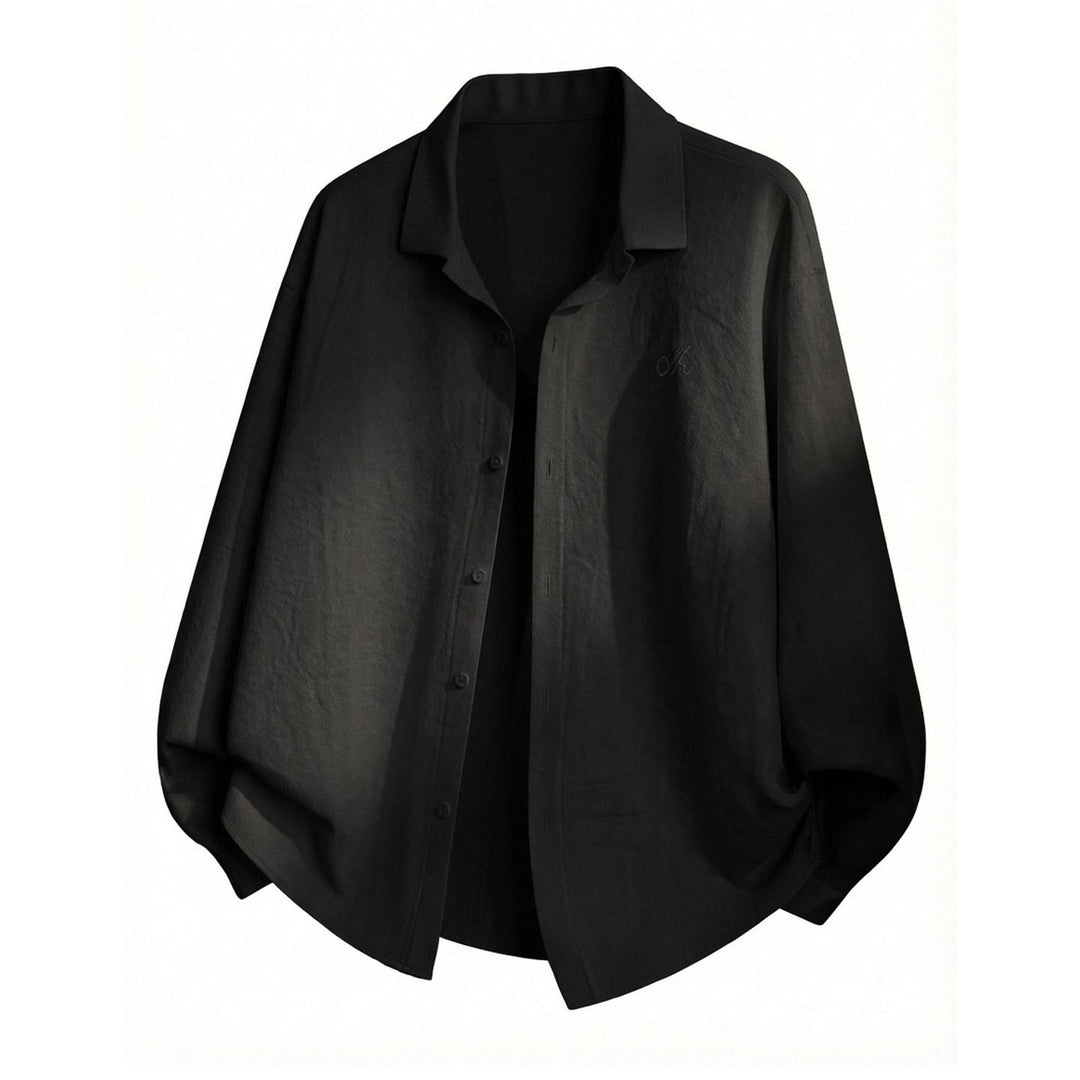 Unisex Oversize Shirt Jacket made of -linen mix with boxy cut and subtle chest embroidery Hudson & Parker