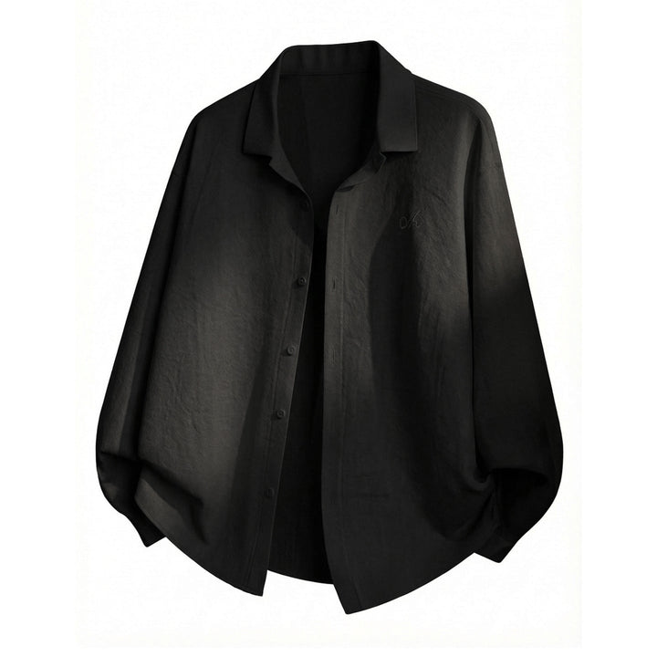 Unisex Oversize Shirt Jacket made of -linen mix with boxy cut and subtle chest embroidery Hudson & Parker