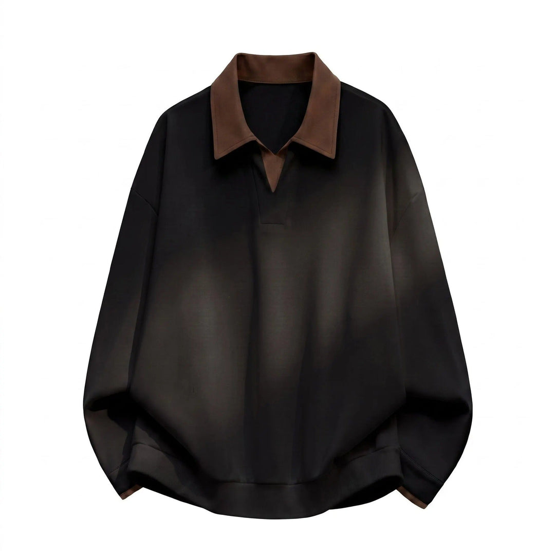 Women's Boxy Polo Sweatshirt with Contrasting Lace Collar Hudson & Parker