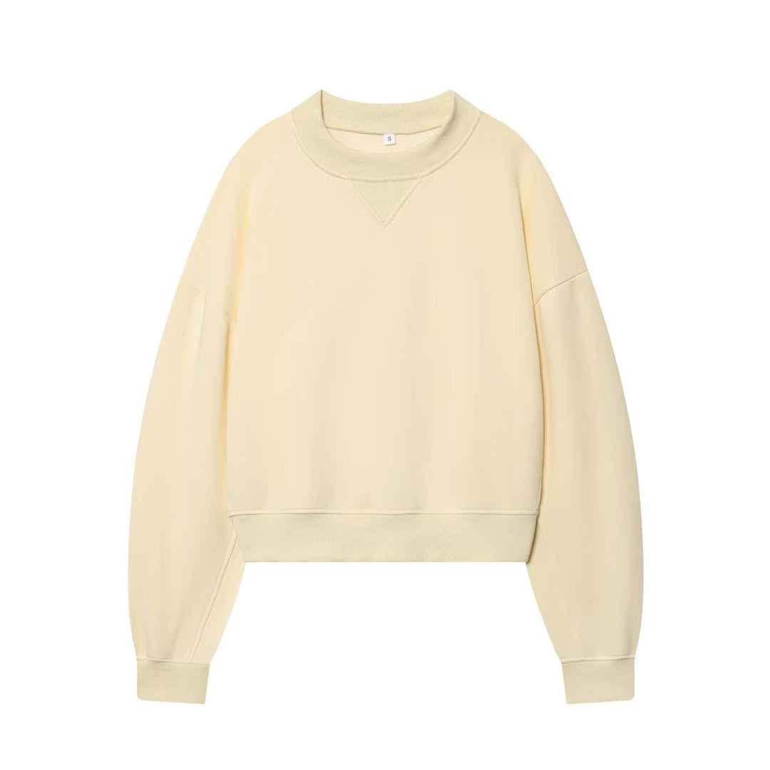 Women's oversized cropped sweatshirt with ribbed neckline Hudson & Parker
