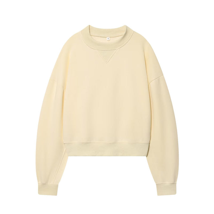 Women's oversized cropped sweatshirt with ribbed neckline Hudson & Parker