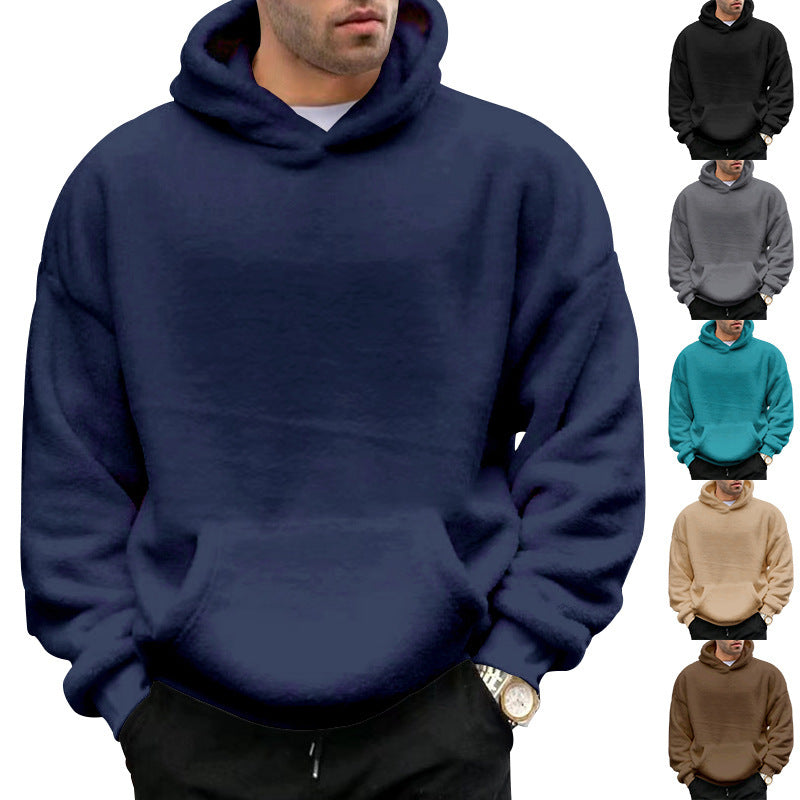 Unisex nan cozy teddy fleece hoodie with oversized fit and kangaroo pocket Hudson & Parker