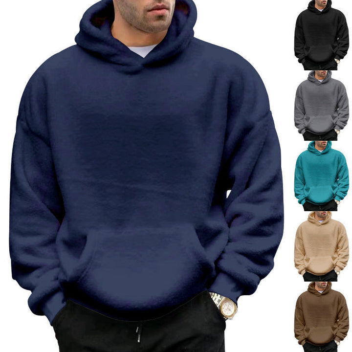 Unisex nan cozy teddy fleece hoodie with oversized fit and kangaroo pocket Hudson & Parker