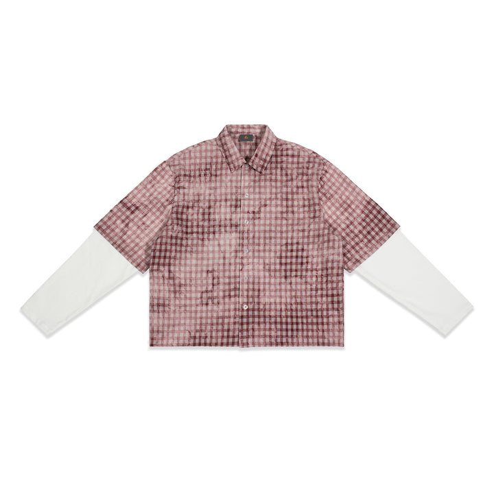 Men's Checkered Overshirt with Integrated Long Sleeve Layer Hudson & Parker
