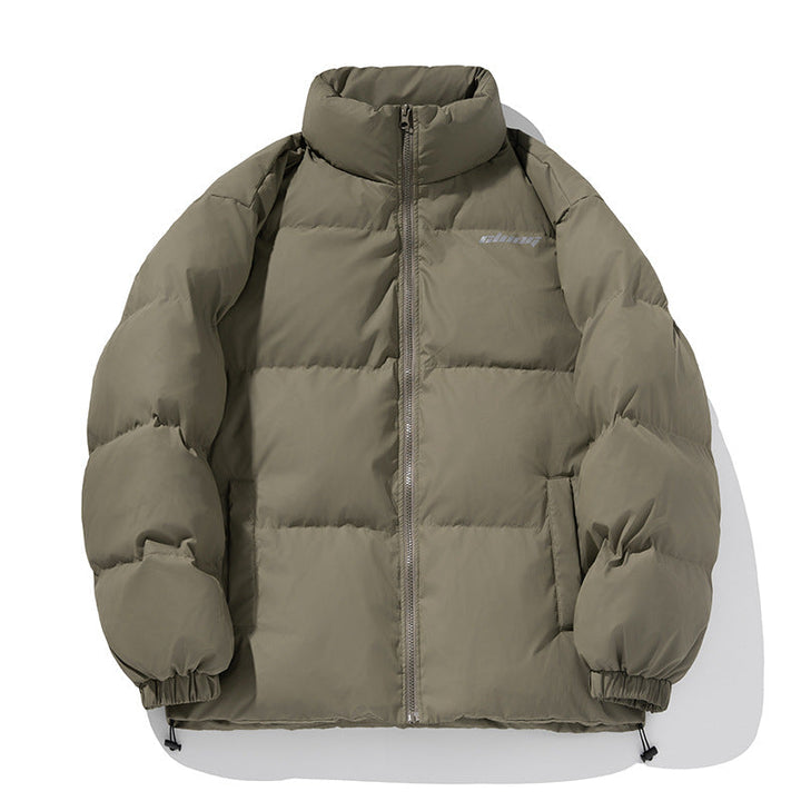 Unisex Classic cut quilted down look jacket with high stand-up collar and drawstring hem Hudson & Parker