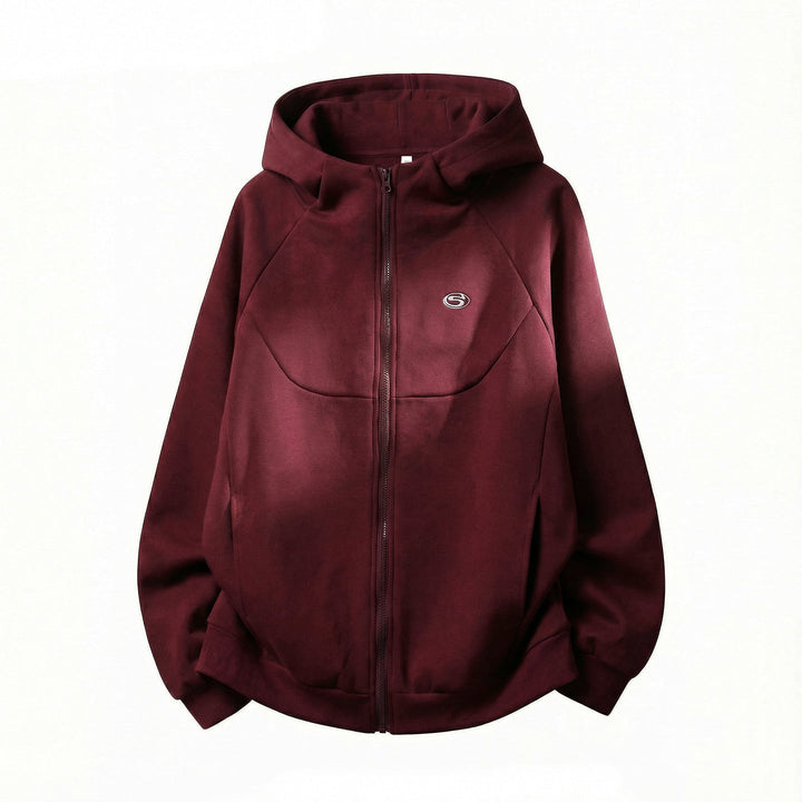 Unisex Oversize Hooded Sweat Jacket with Zipper and Padded Structure Hudson & Parker