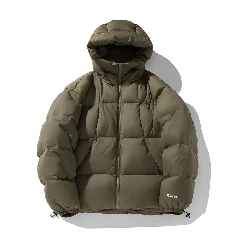 Unisex Quilted Padded Jacket with Hood and Thermal Insulation Hudson & Parker
