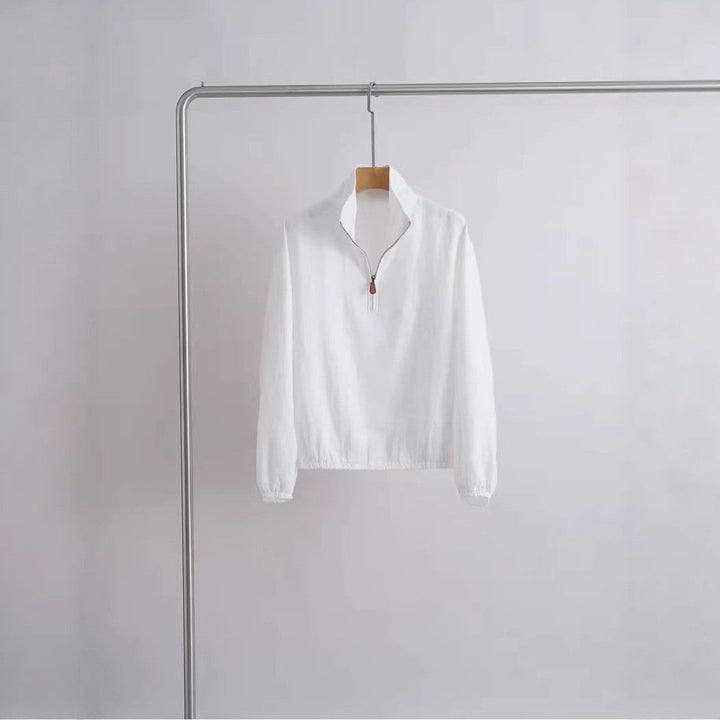 Unisex lightweight short zip anorak with stand-up collar Hudson & Parker