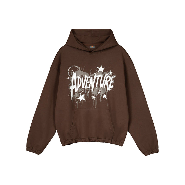 Unisex Oversized Hoodie with large graphic print, kangaroo pocket and elastic hem Hudson & Parker
