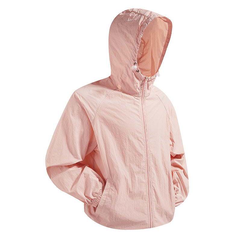 Unisex Lightweight packable hooded windbreaker with water-repellent ripstop shell and adjustable hood Hudson & Parker