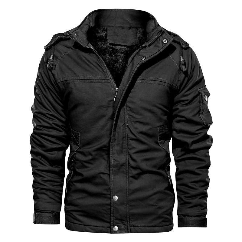 Men's military-inspired thermal parka with teddy lining and arm pocket Hudson & Parker