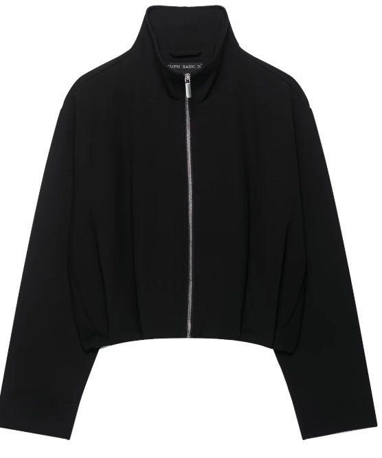 Women’s short-cut boxy blouson with high stand-up collar and dropped shoulders Hudson & Parker
