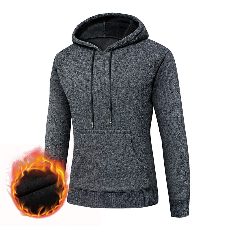 Men's Hooded Sweatshirt with Thermal Lining and Kangaroo Pocket Hudson & Parker