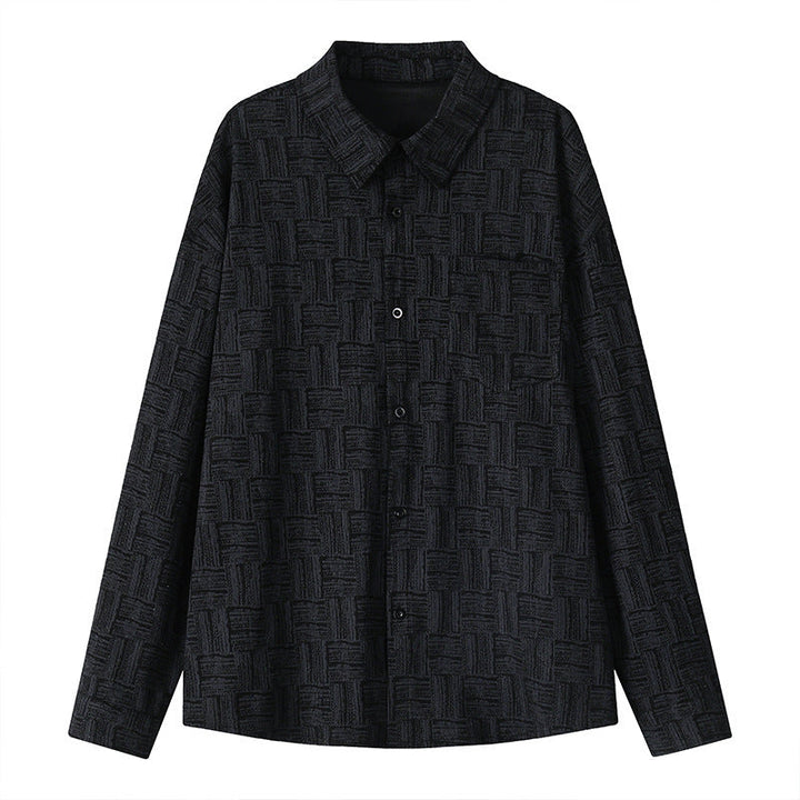 Men's overshirt jacket made of structured blend with check pattern relief Hudson & Parker