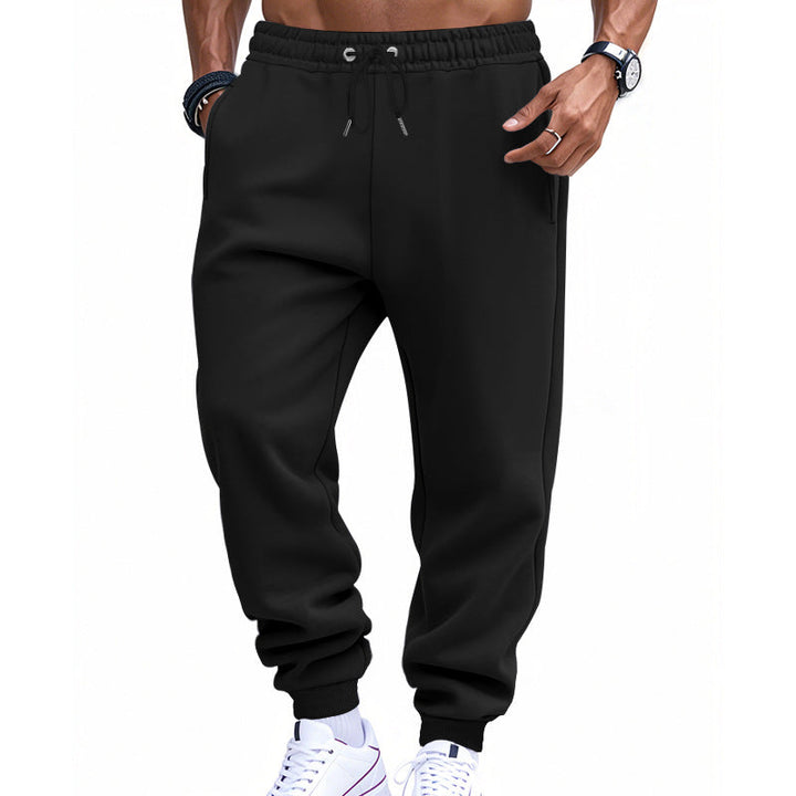 Men's sporty sweat jogging pants with elastic tunnel drawstring waist, ribbed cuffs, and deep side pockets Hudson & Parker