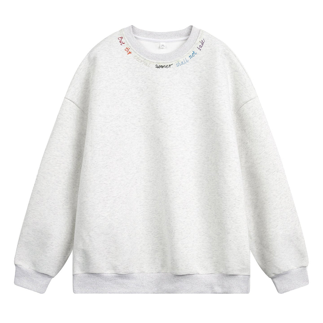 Unisex Oversized Sweatshirt with colorful neck embroidery and heavy French Terry quality Hudson & Parker
