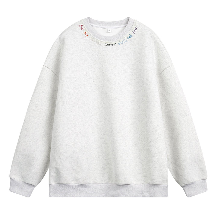 Unisex Oversized Sweatshirt with colorful neck embroidery and heavy French Terry quality Hudson & Parker