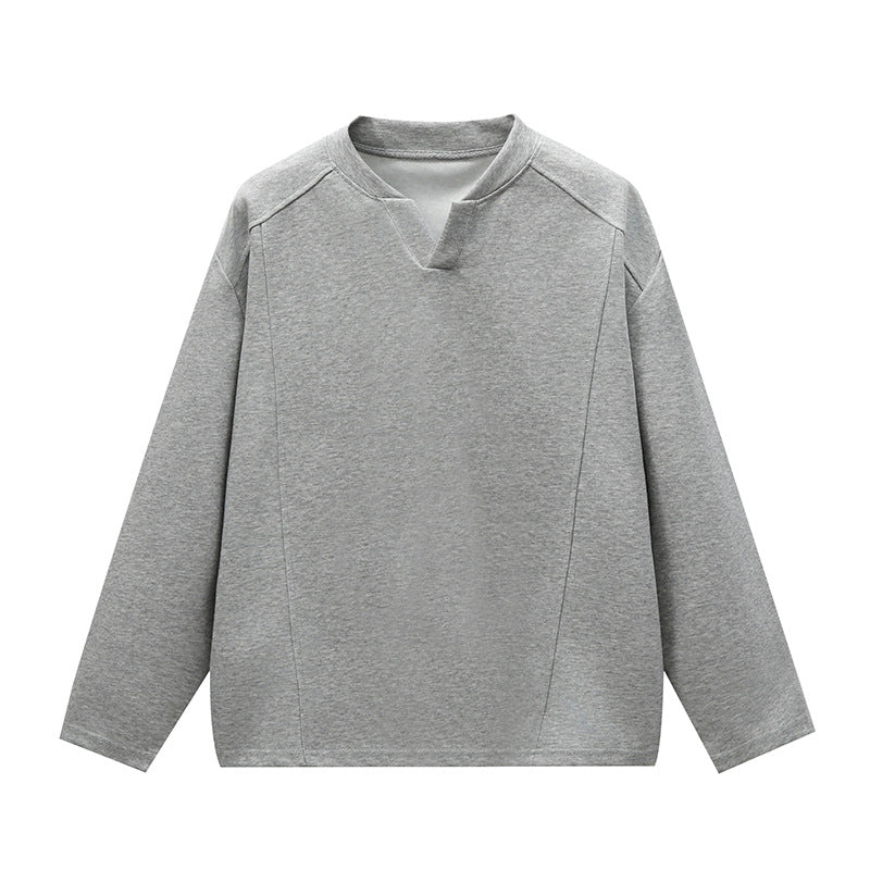 Unisex Oversize Round Neck Sweatshirt with Raglan Seams and Fine Texture Hudson & Parker