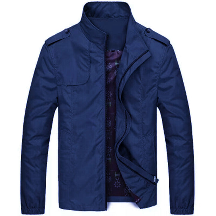 Men's Urban Windbreaker in Military Look with Stand Collar and Shoulder Flaps Hudson & Parker