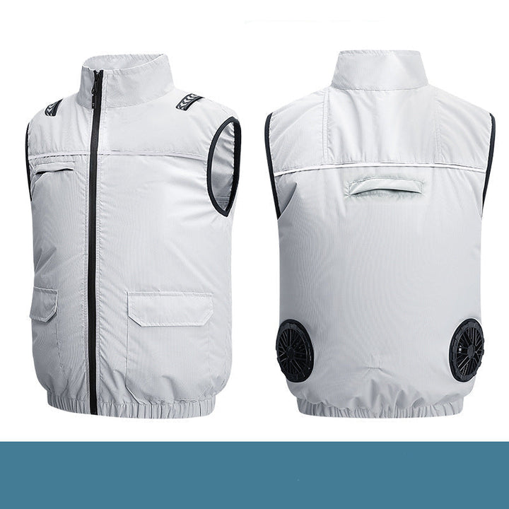 Unisex nan lightweight cooling work vest with integrated fans and external battery Hudson & Parker