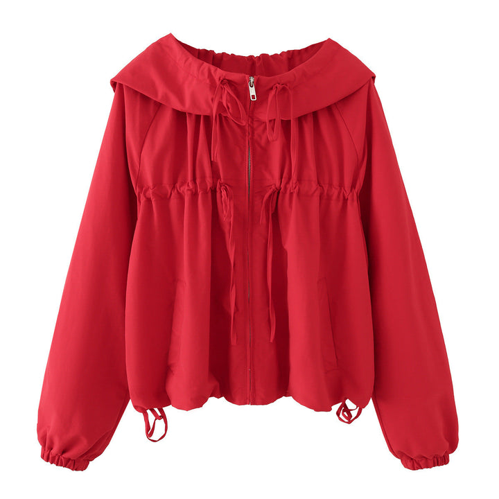 Women Lightweight Hooded Jacket with Drawstring, Adjustable Cord and Zipper Hudson & Parker