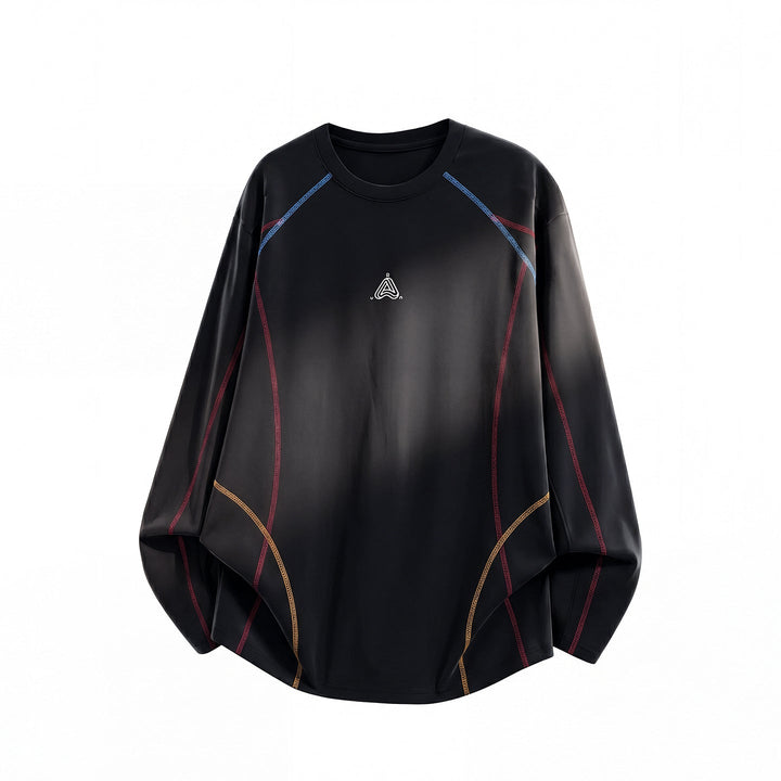 Unisex Wide Cut Sweatshirt with Decorative Flatlock Seams and Raglan Sleeves Hudson & Parker