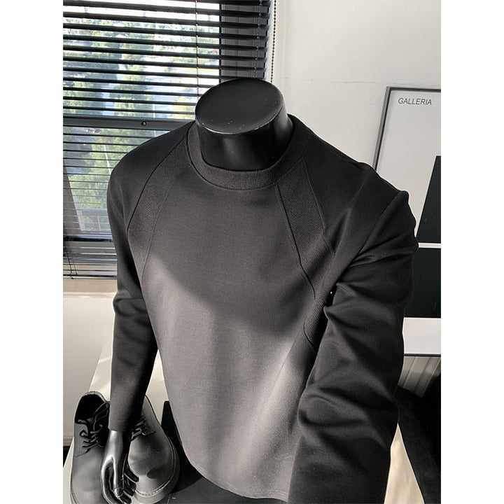 Men's Fine Long Sleeve Sweatshirt with Light Stand-up Collar and Raglan Seams Hudson & Parker